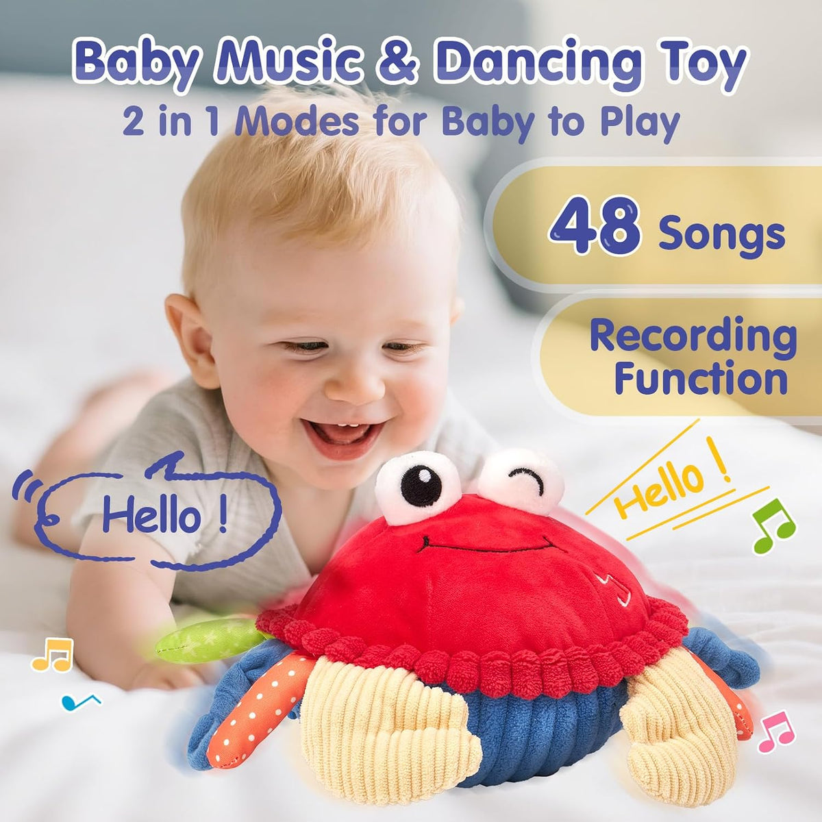 Mistym Musical Crab Plush