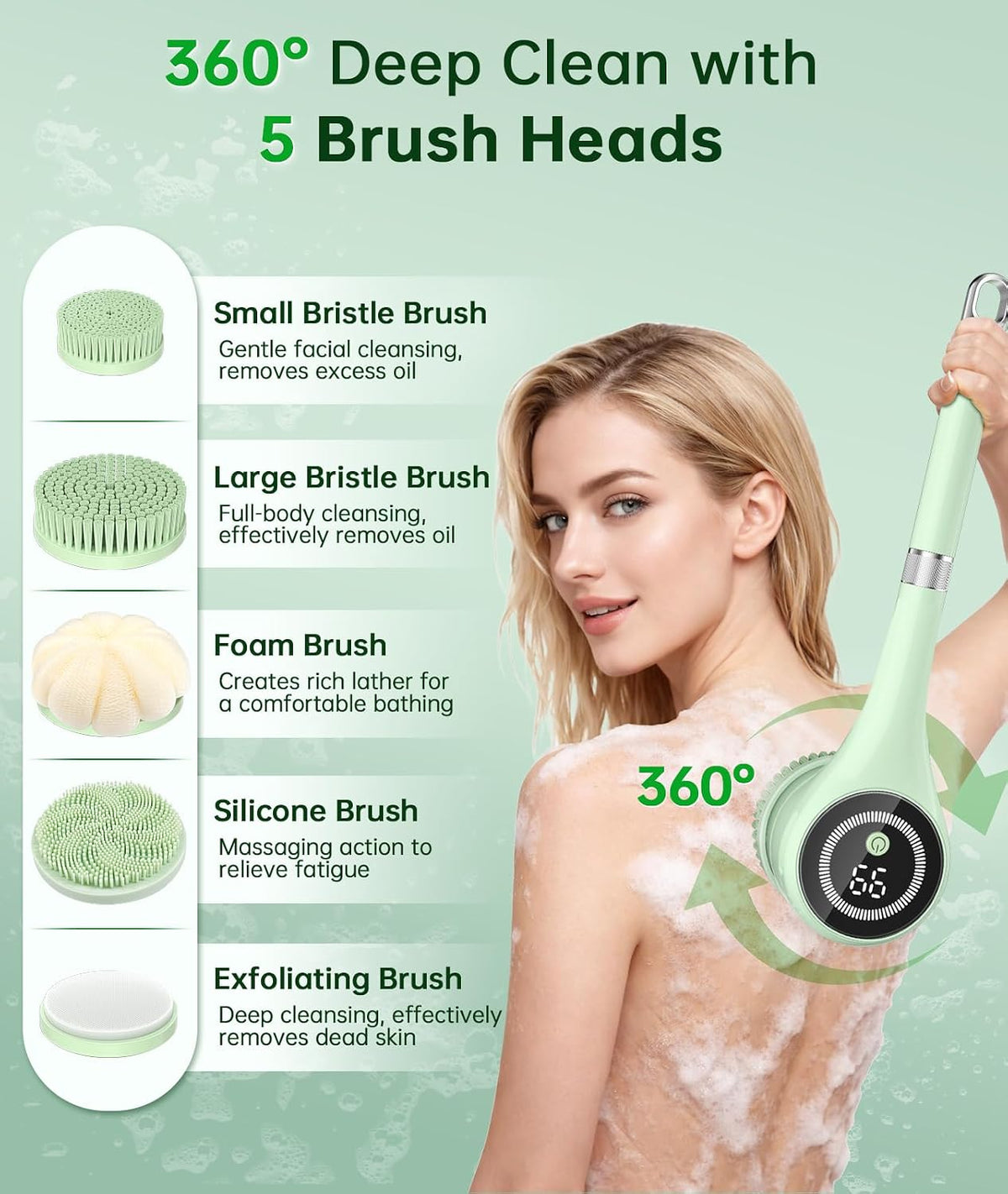 Luxury Rechargeable Body Brush for Effortless Spa-Quality Cleansing